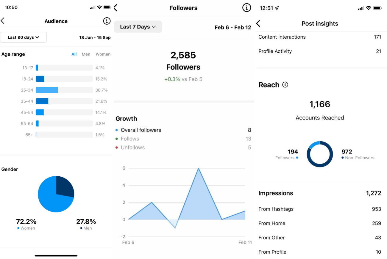 Instagram Insights Screenshot Example