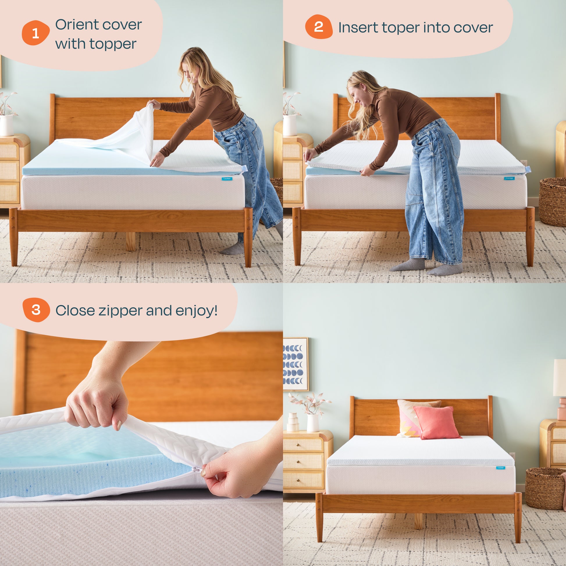 memory foam mattress topper installation