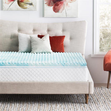 Convoluted Gel Memory Foam Mattress Topper