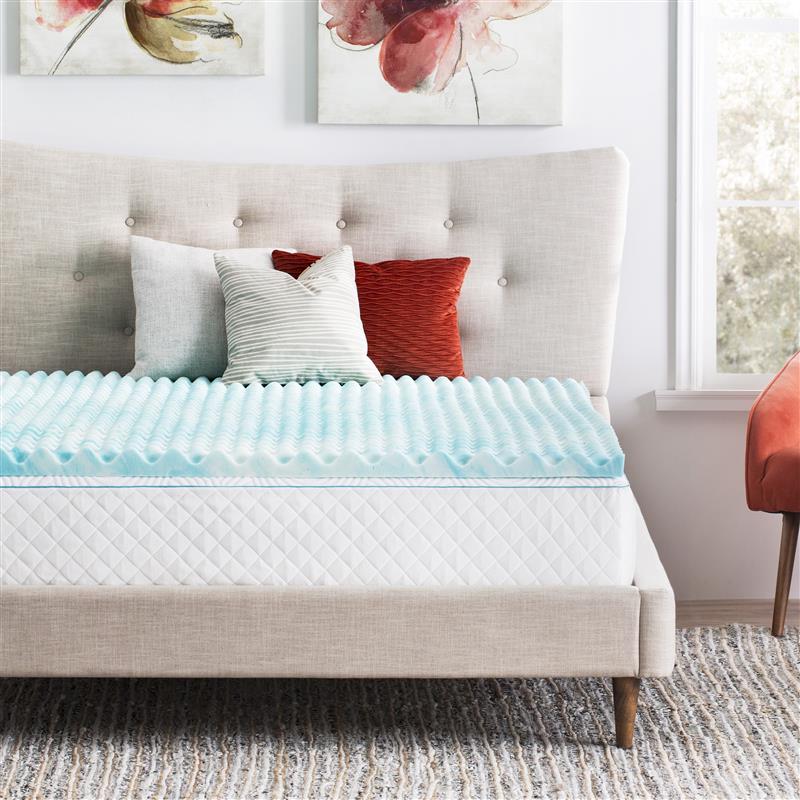 Convoluted Gel Memory Foam Mattress Topper