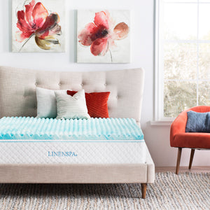 Convoluted Gel Memory Foam Mattress Topper