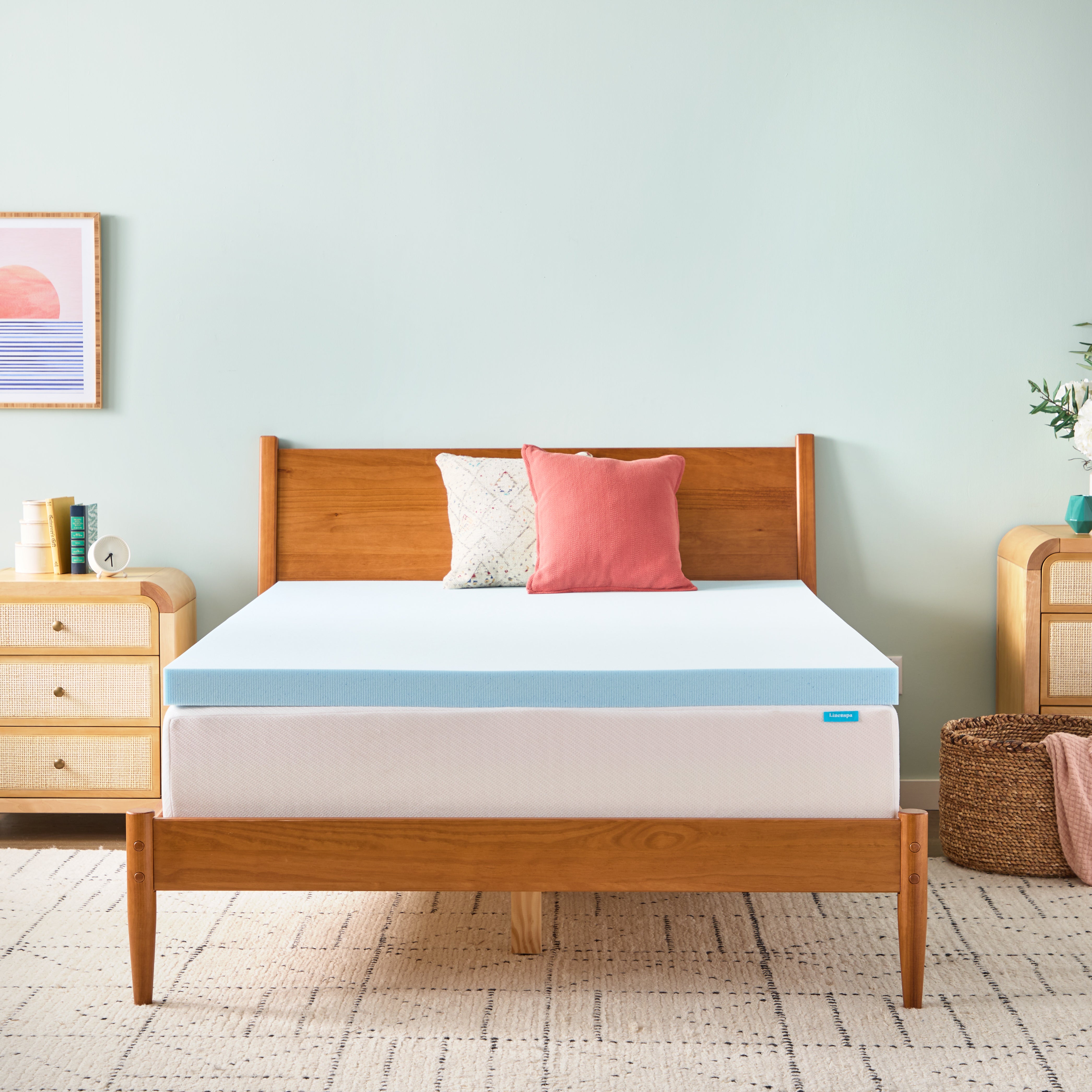 Linenspa Gel Memory Foam Mattress Topper (2-Inch)