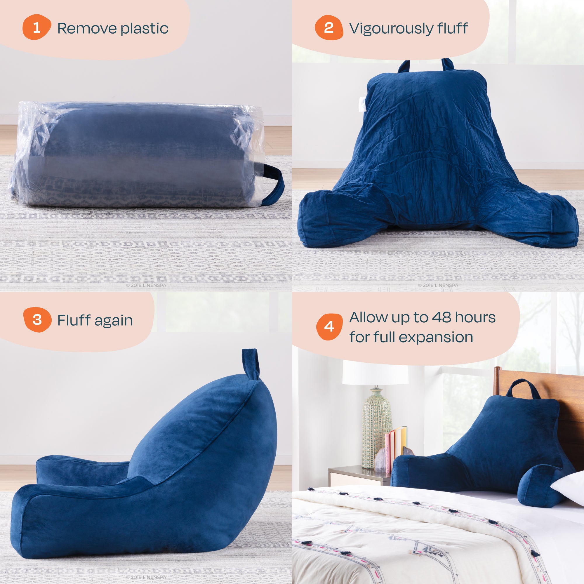 Shredded Foam Reading Pillow – Linenspa