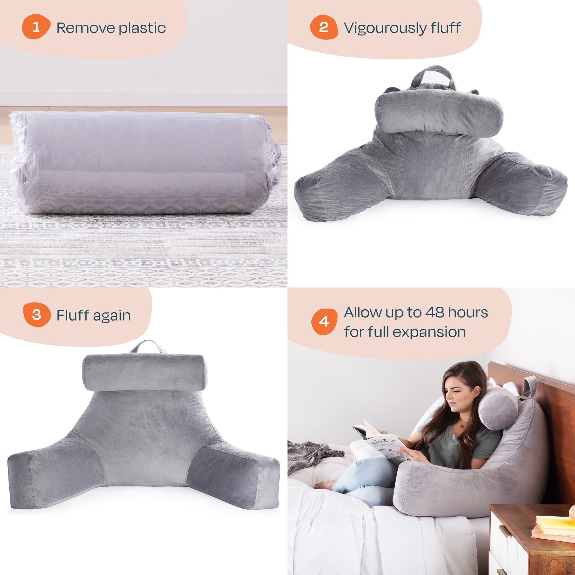 Shredded Foam Reading Pillow – Linenspa