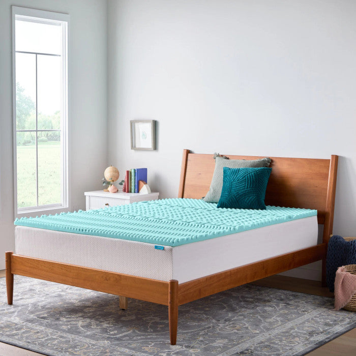7-Zone Cooling Gel and Green Tea Infused Memory Foam Mattress Topper